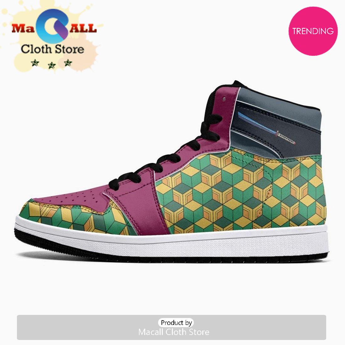 Giyu Tomioka Demon Slayer JD1 High Top Shoes