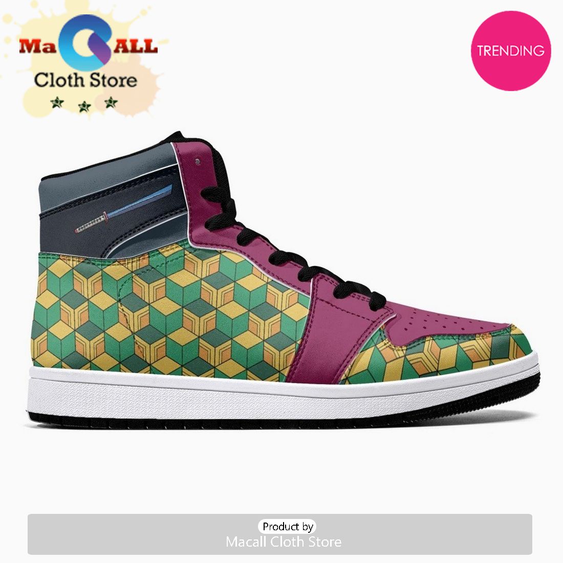 Giyu Tomioka Demon Slayer JD1 High Top Shoes