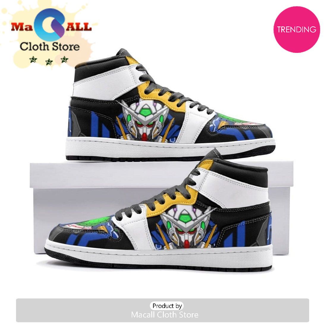 Gn-001 Exia Gundam Air Jordan 1 High Top Shoes