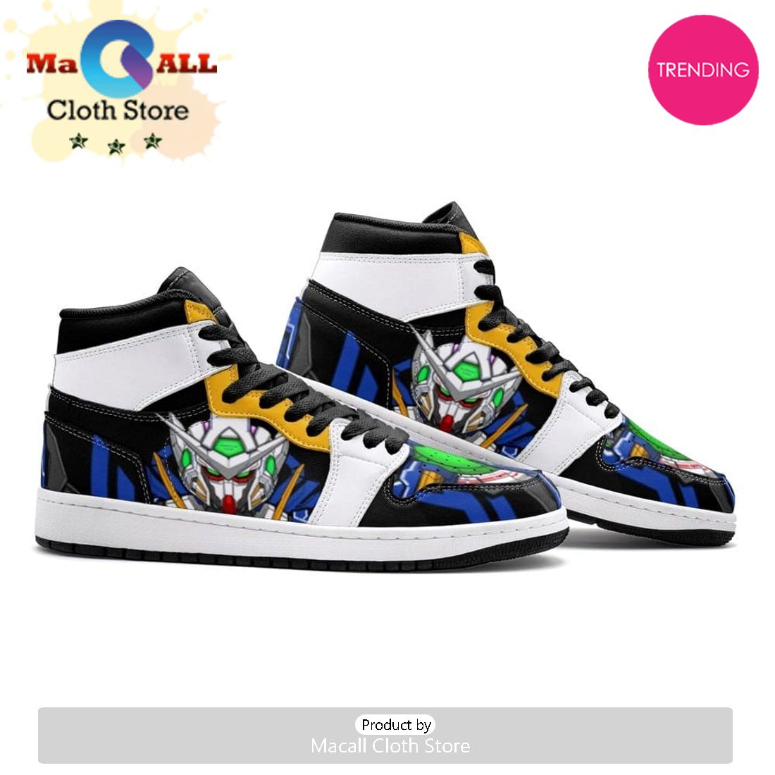 Gn-001 Exia Gundam Air Jordan 1 High Top Shoes