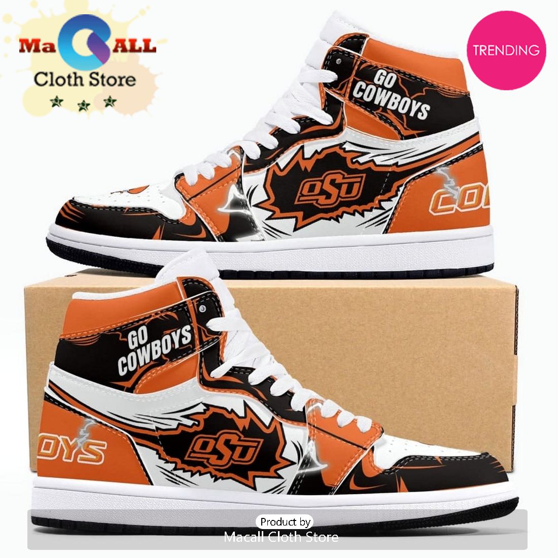 Go Cowboys Air Jordan 1 High Top Shoes