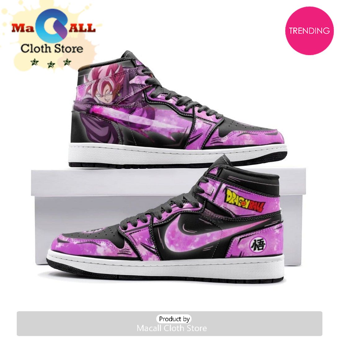 Goku Black Rose Dragon Ball Air Jordan 1 High Top Shoes