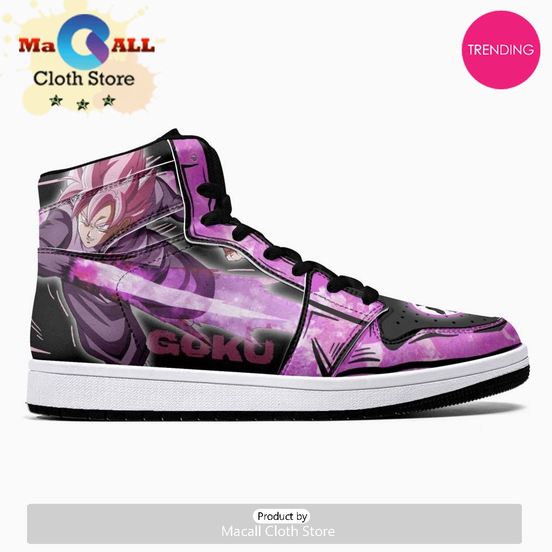 Goku Black Rose Dragon Ball JD1 High Top Shoes