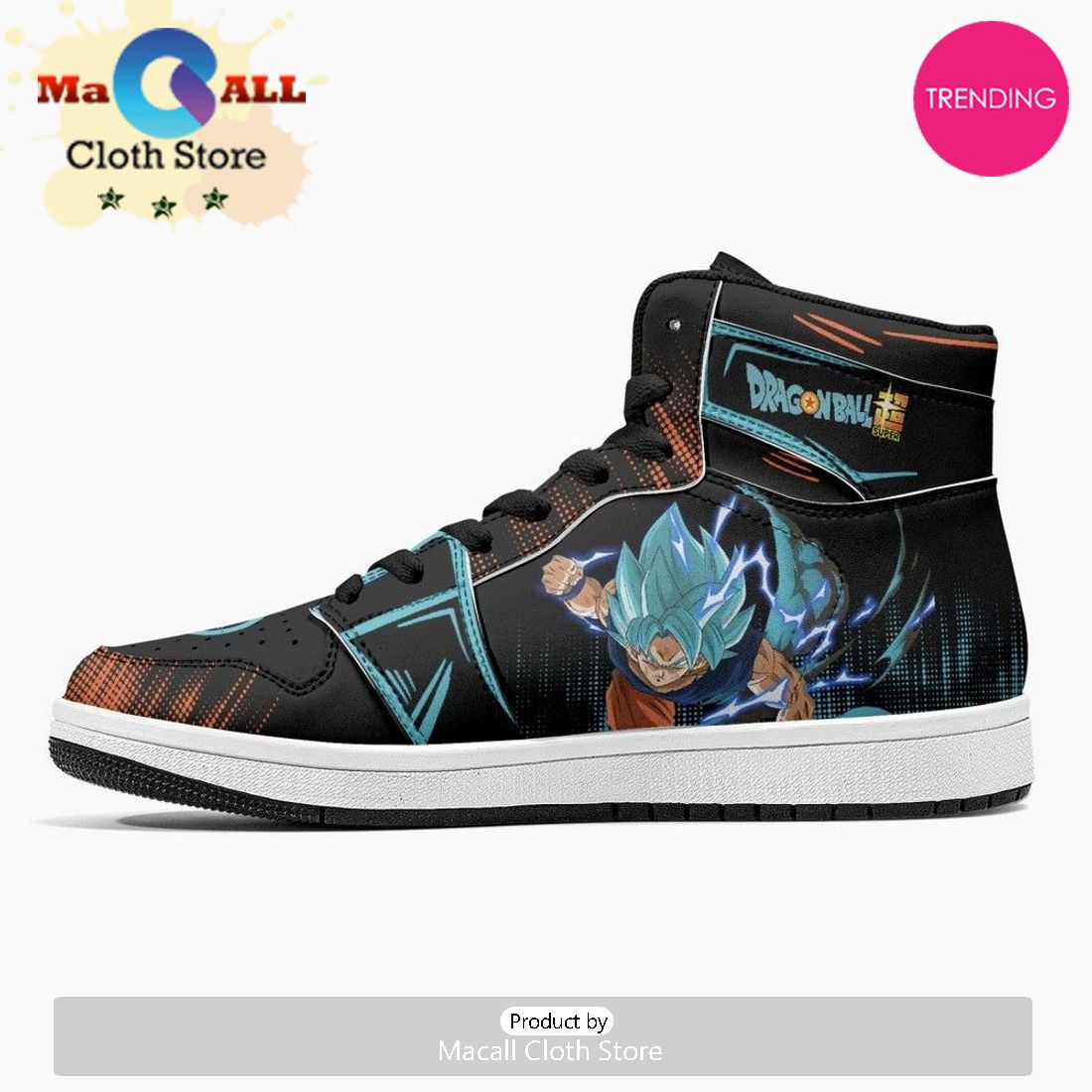 Goku Blue Dragon Ball Super JD1 High Top Shoes