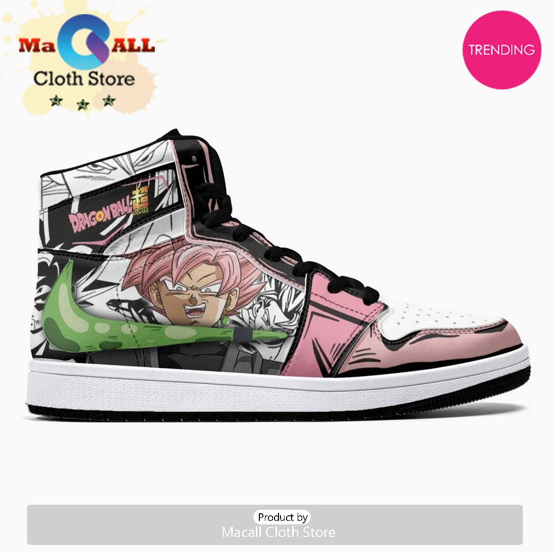 Goku Pink Dragon Ball Super JD1 High Top Shoes
