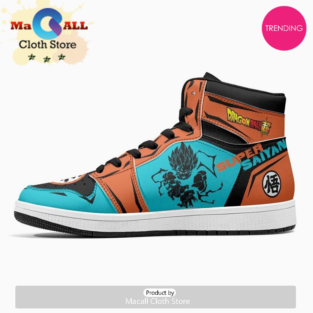 Goku Super Saiyan Blue Dragon Ball JD1 High Top Shoes