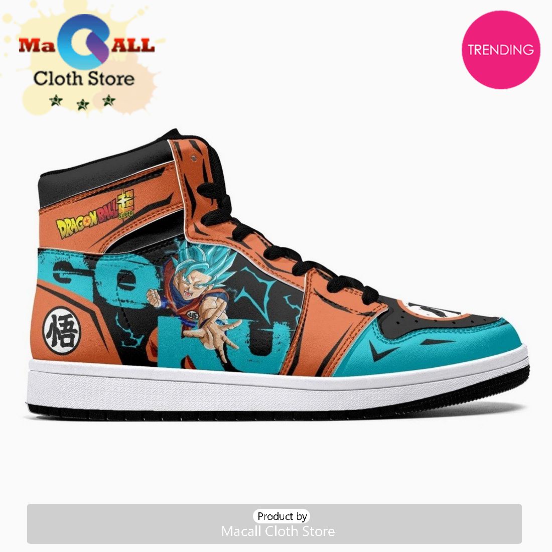 Goku Super Saiyan Blue Dragon Ball JD1 High Top Shoes