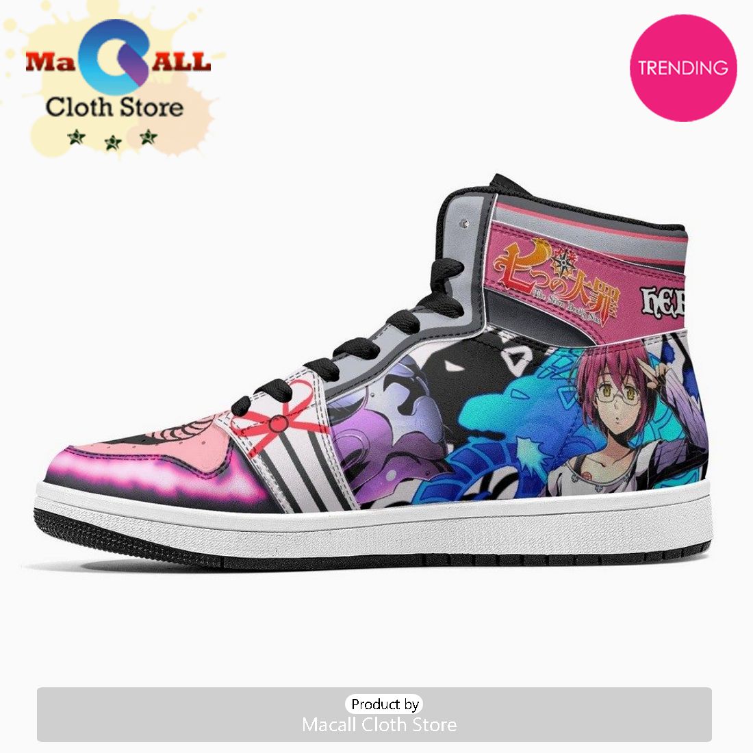 Gowther Herritt Seven Deadly Sins JD1 High Top Shoes