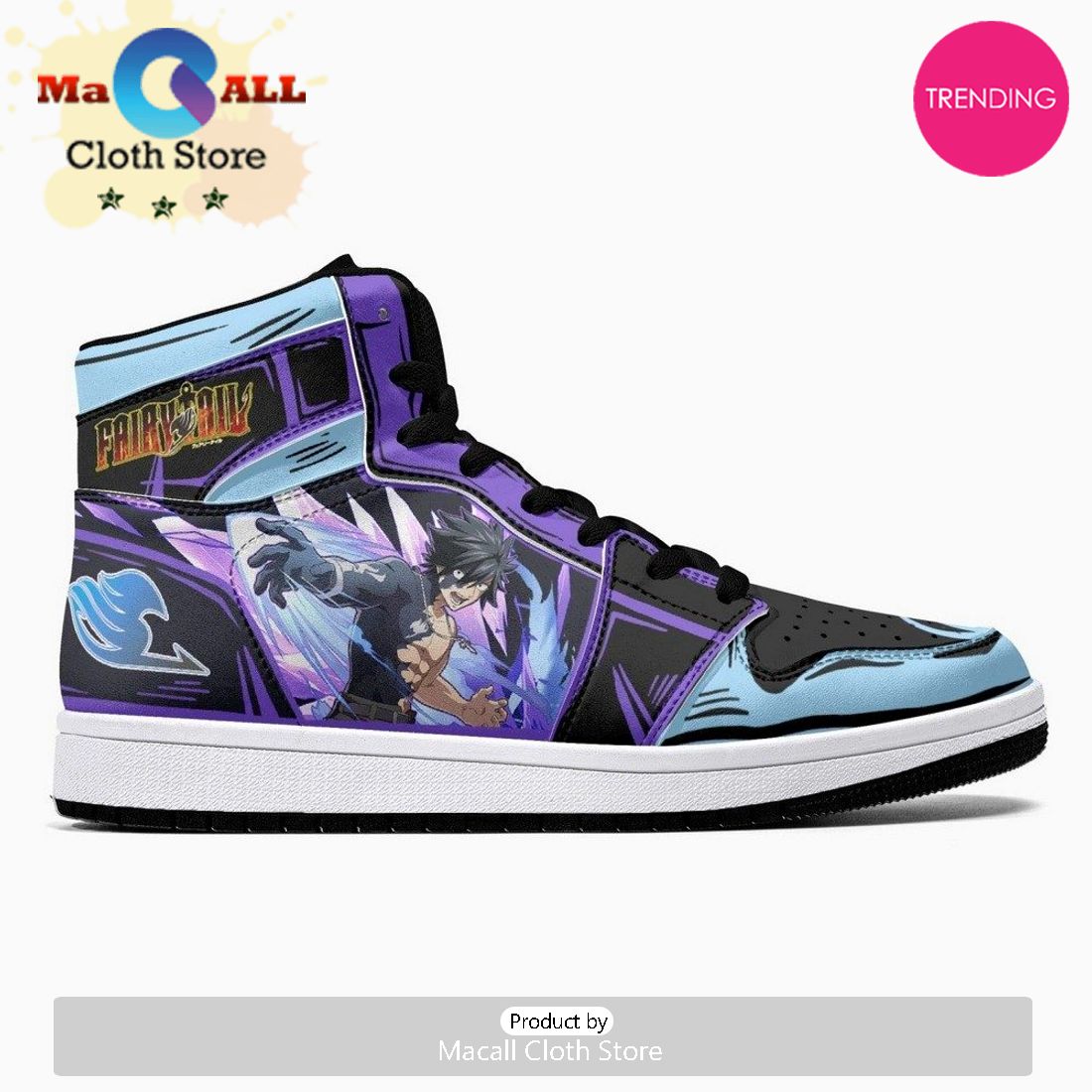 Gray Fullbuster Fairy Tail JD1 High Top Shoes