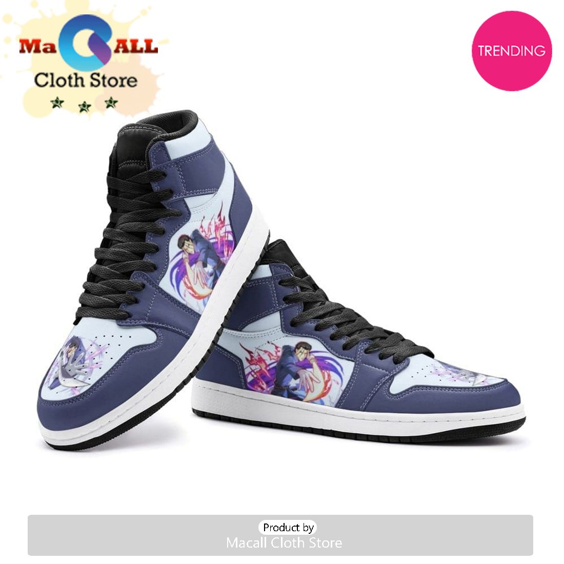Hajime Saito Rurouni Kenshin Air Jordan 1 High Top Shoes