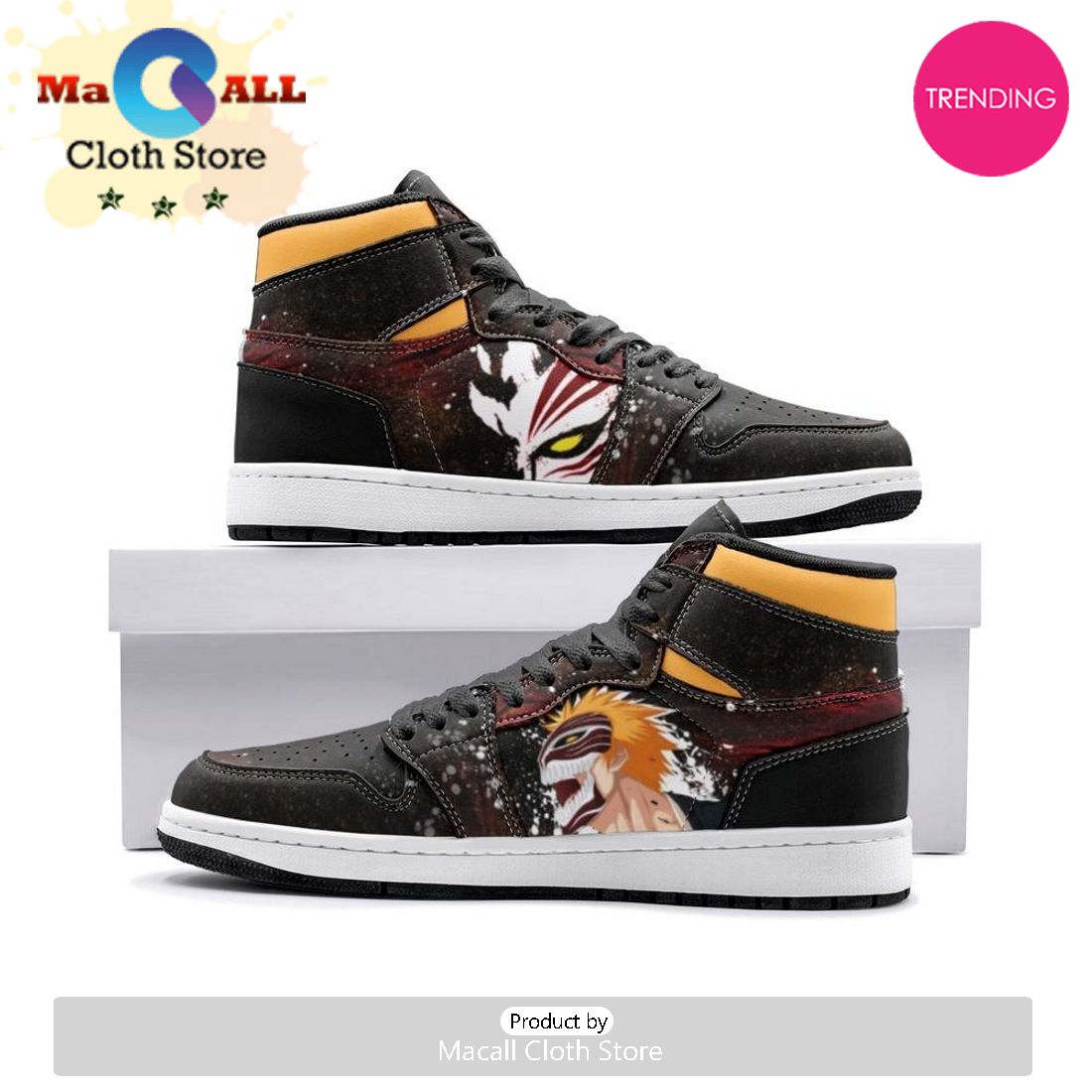 Hollow Ichigo Burīchi Air Jordan 1 High Top Shoes