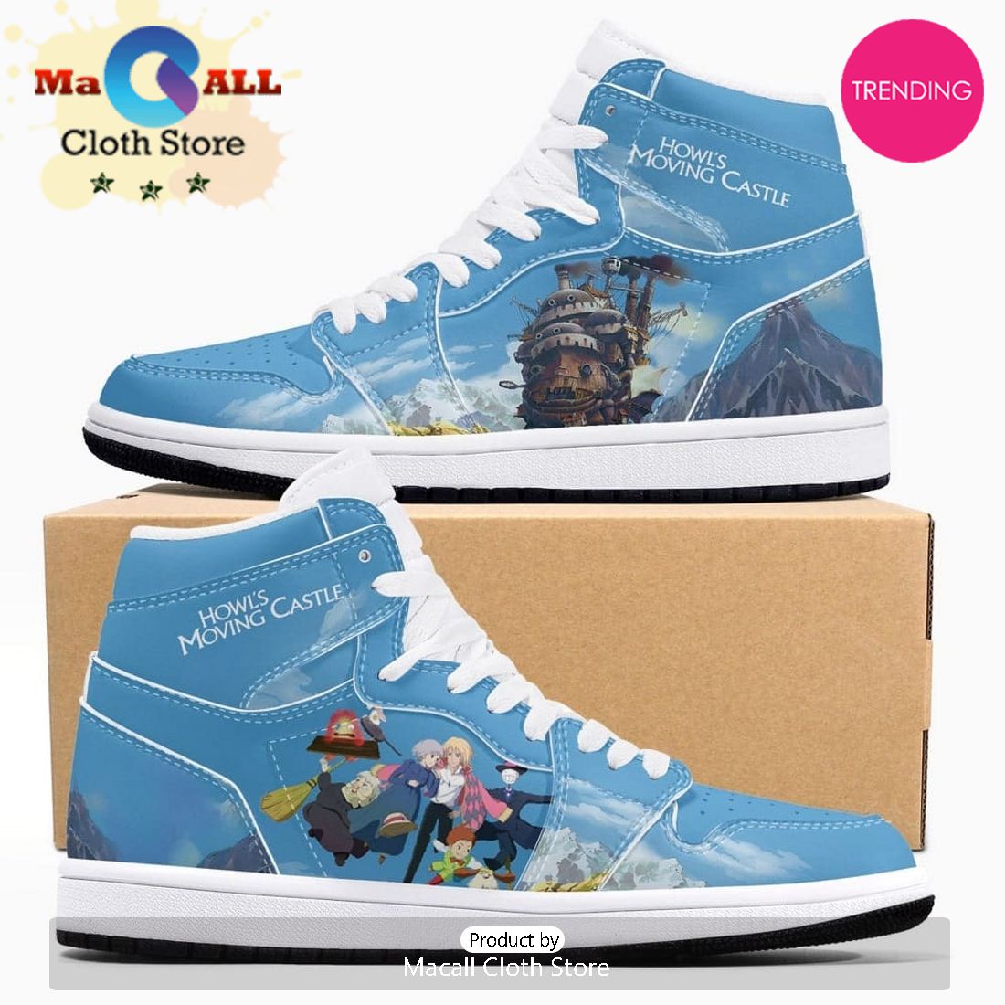 Howl’s Moving Castle Air Jordan 1 High Top Shoes