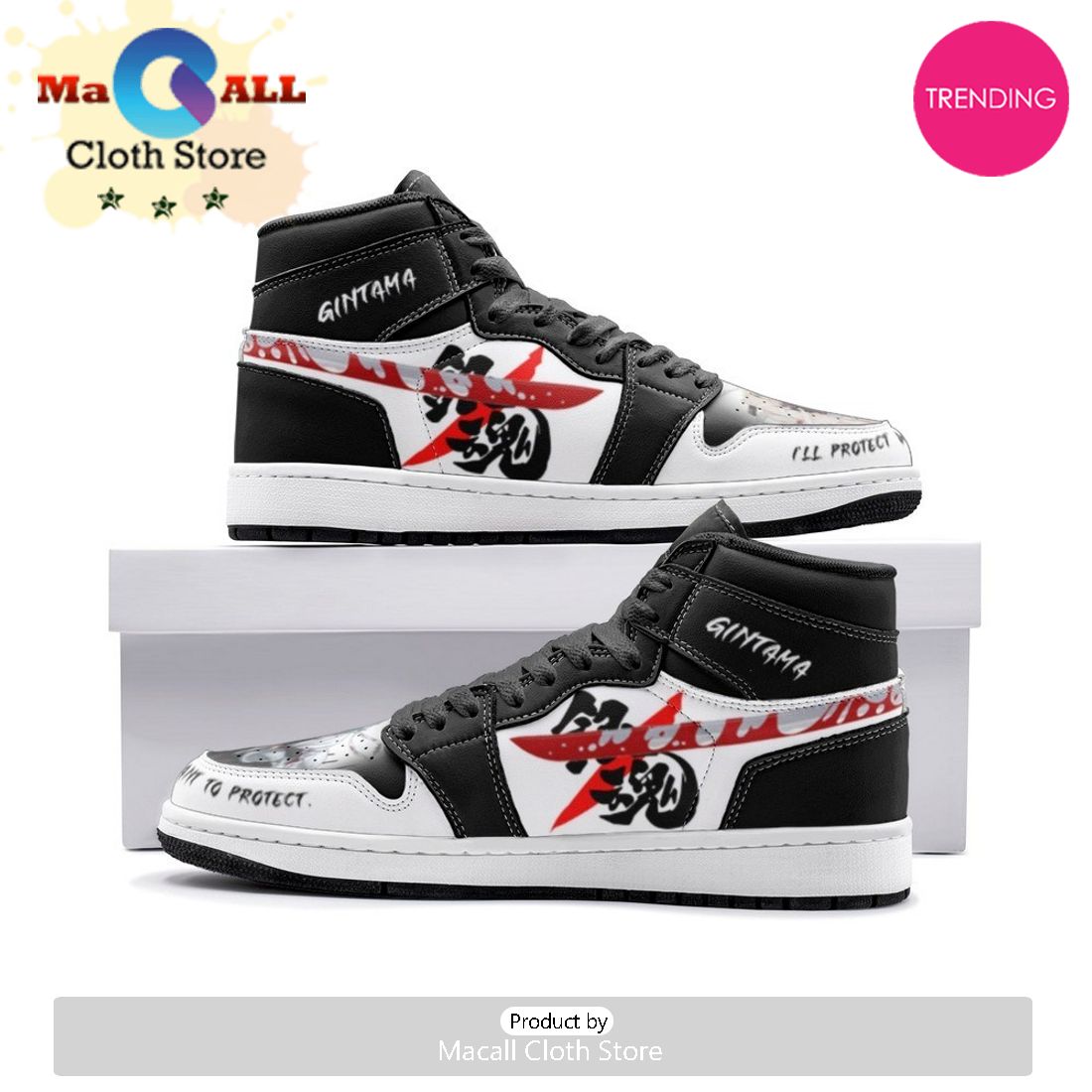 I’ll Protect What I Want To Gintama Air Jordan 1 High Top Shoes