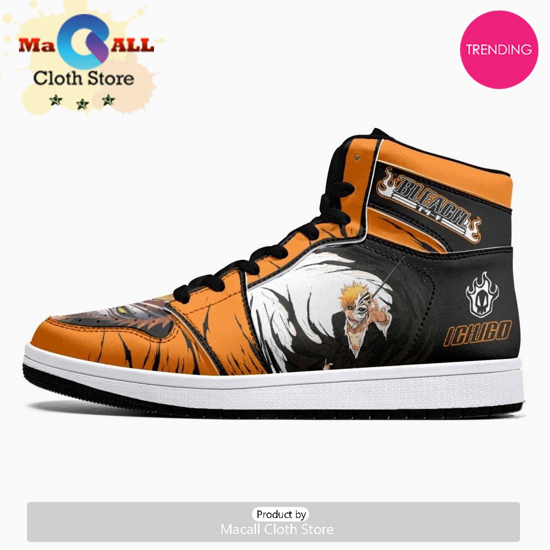 Ichigo Kurosaki Bankai Burīchi JD1 High Top Shoes