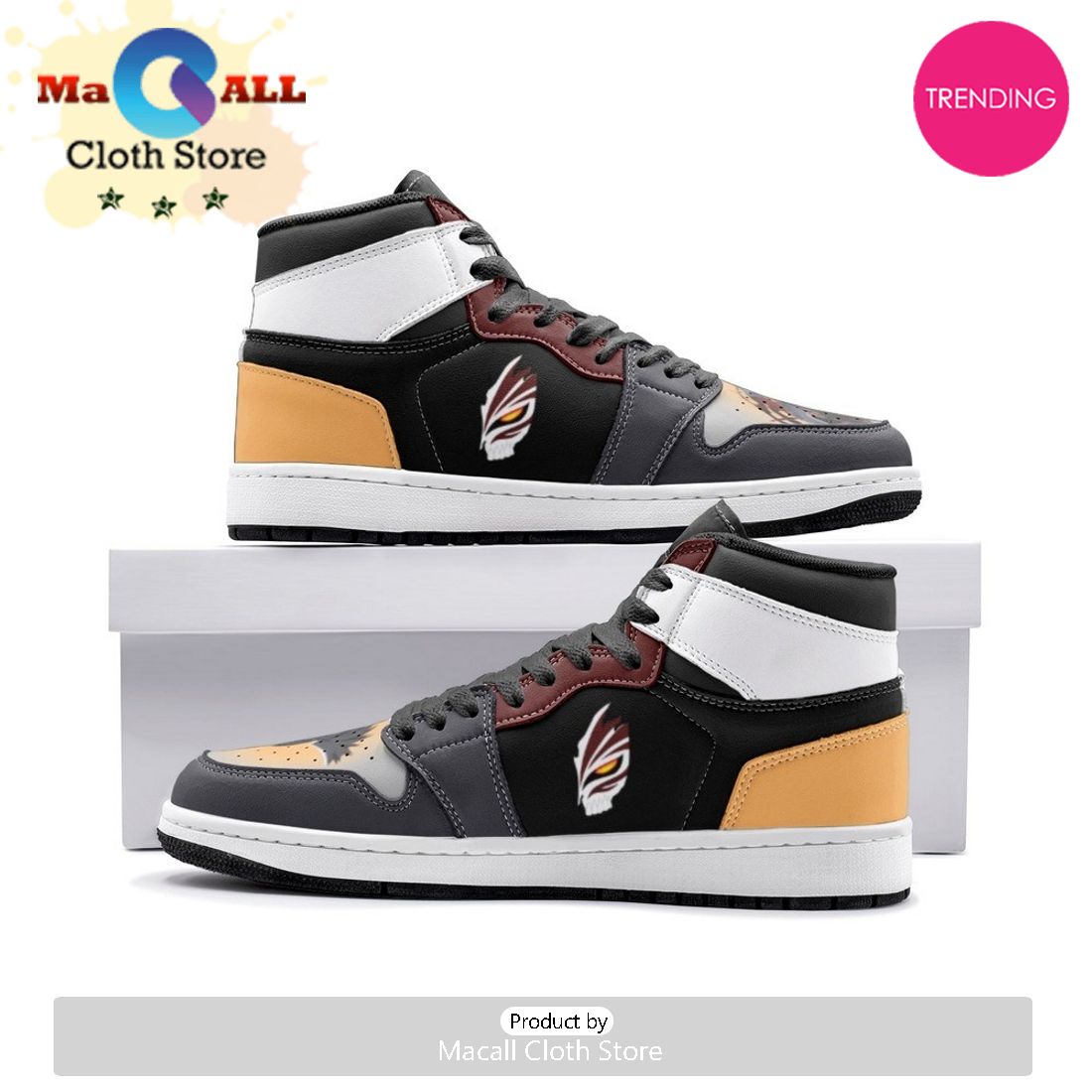 Ichigo Kurosaki Burīchi Air Jordan 1 High Top Shoes