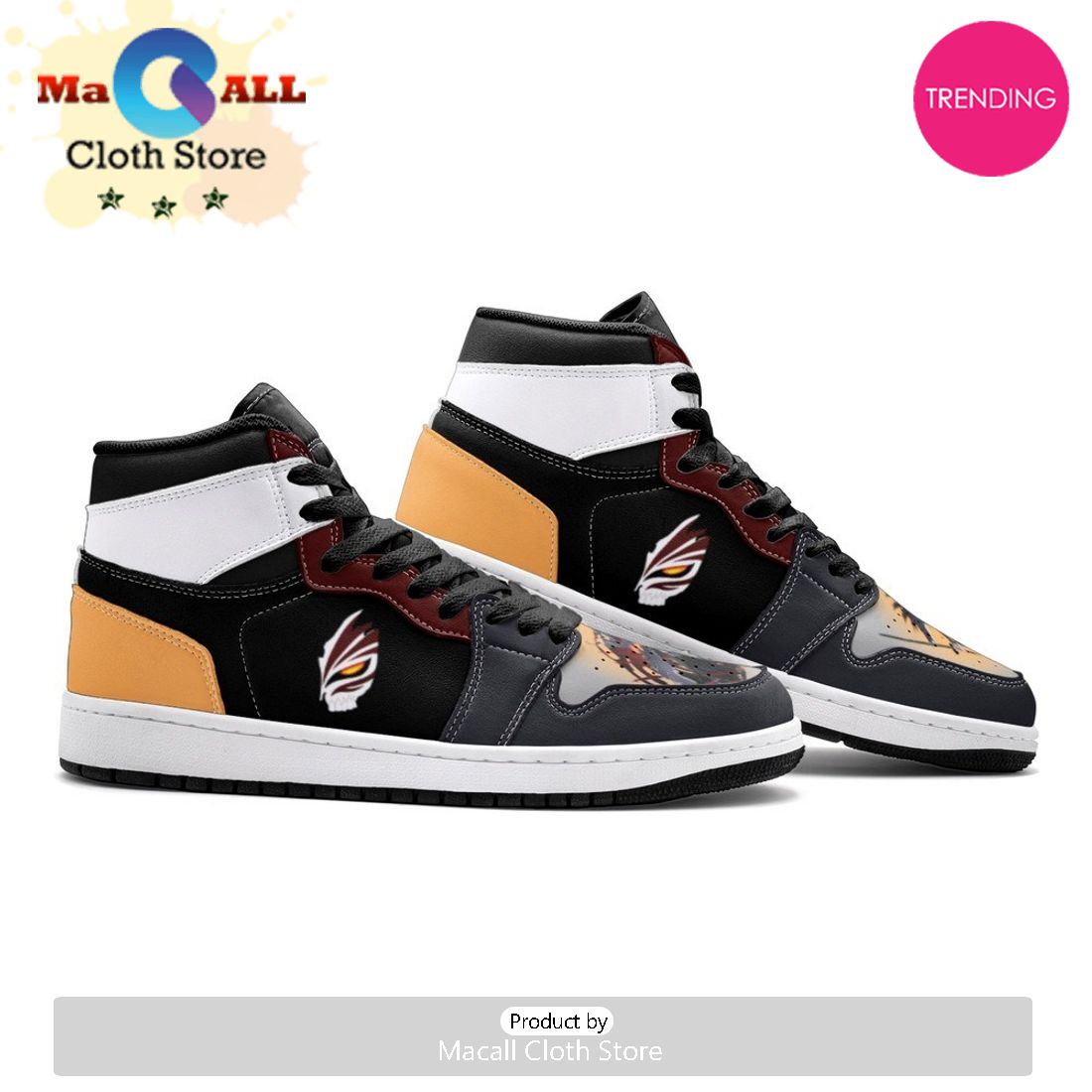 Ichigo Kurosaki Burīchi Air Jordan 1 High Top Shoes
