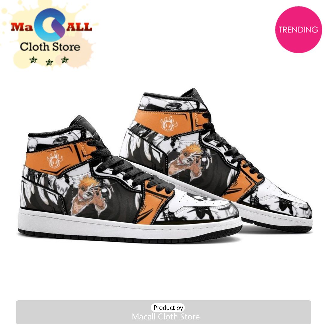 Ichigo Kurosaki Burīchi Air Jordan 1 High Top Shoes Ver 2