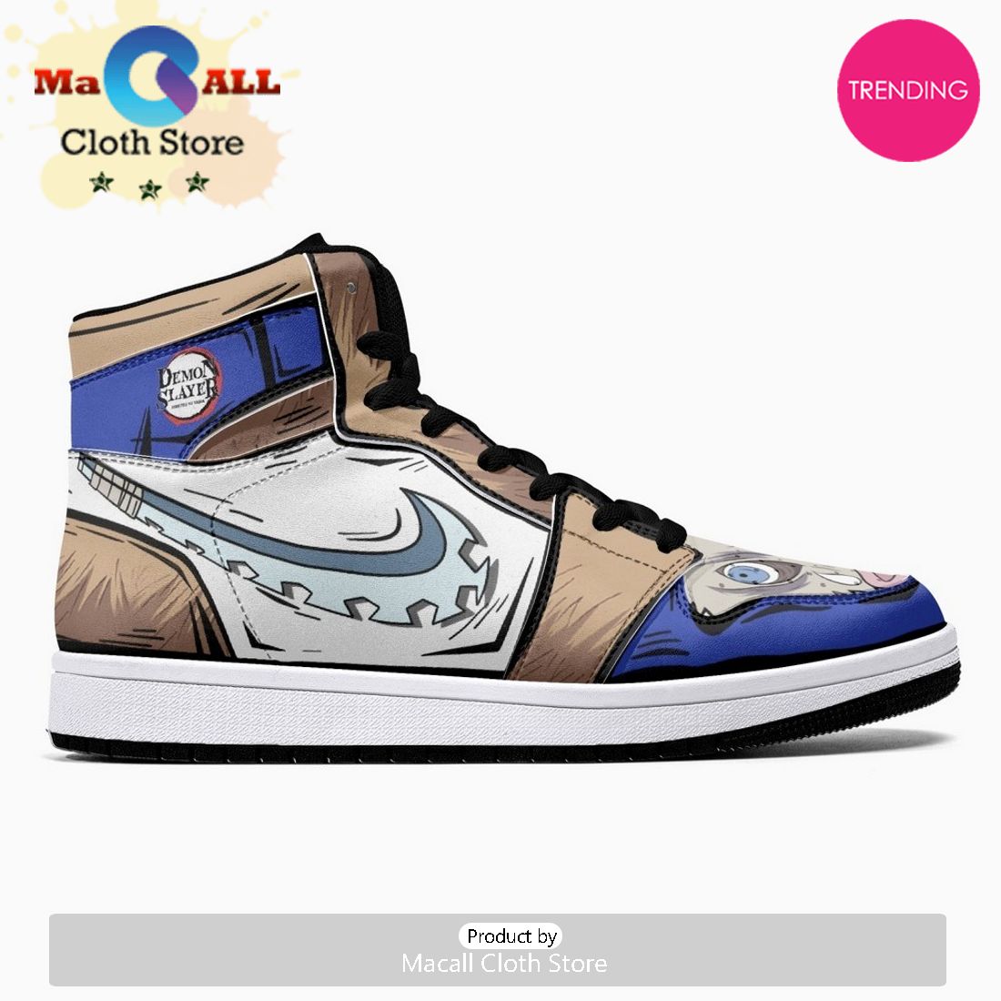 Inosuke Hashibira Demon Slayer JD1 High Top Shoes