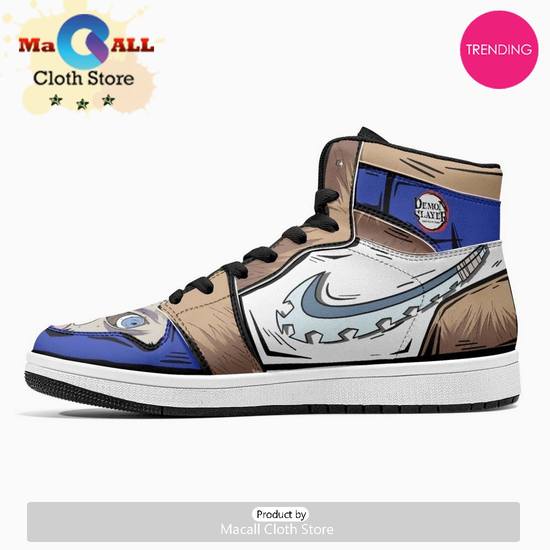 Inosuke Hashibira Demon Slayer JD1 High Top Shoes