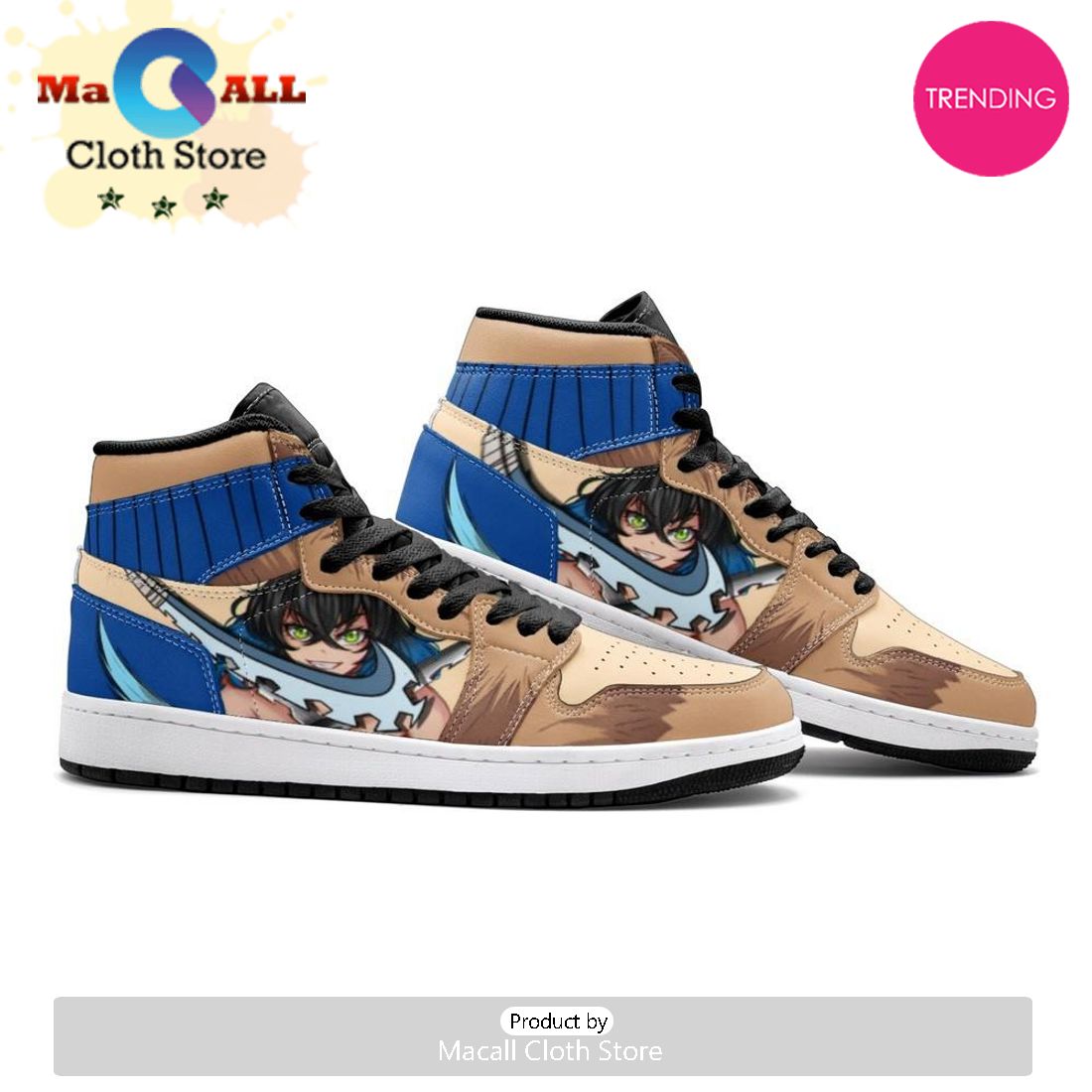 Inosuke Hashibira Demon Slayer V2 Air Jordan 1 High Top Shoes