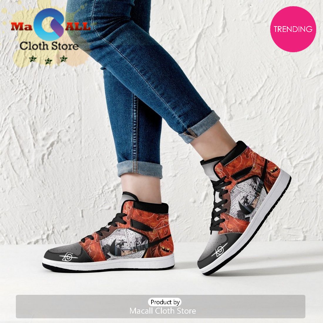Itachi And Sasuke Clan Susano Ninja JD1 High Top Shoes