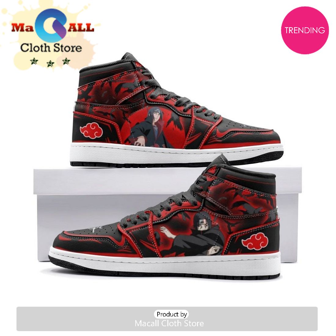 Itachi Clan Ninja Air Jordan 1 High Top Shoes 3