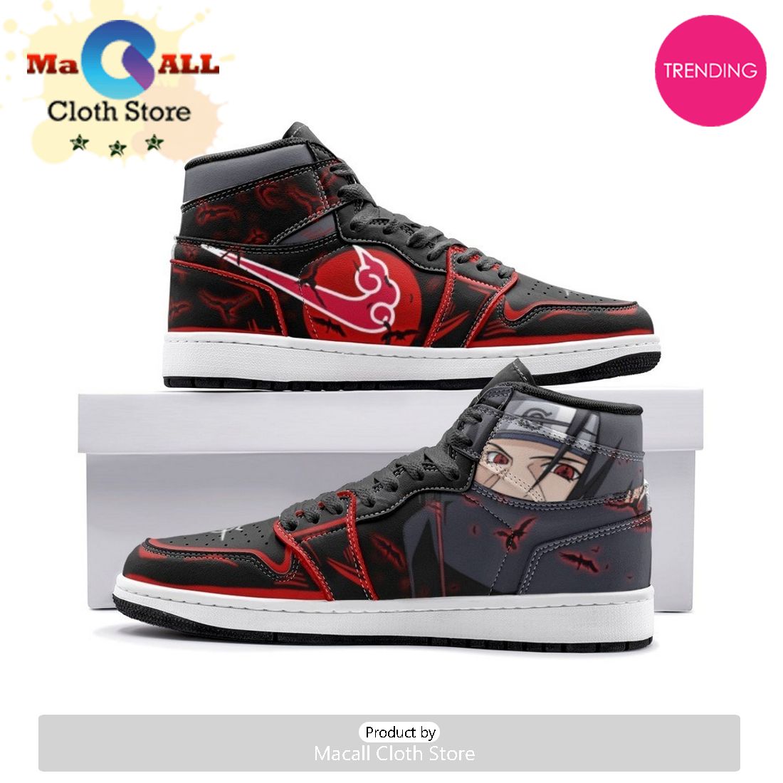 Itachi Clan Ninja Air Jordan 1 High Top Shoes Ver 2
