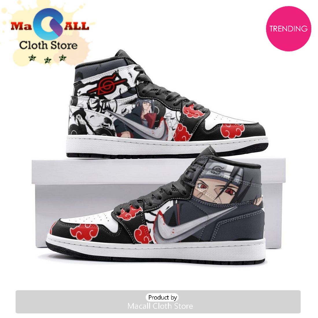 Itachi Clan V2 Ninja Air Jordan 1 High Top Shoes