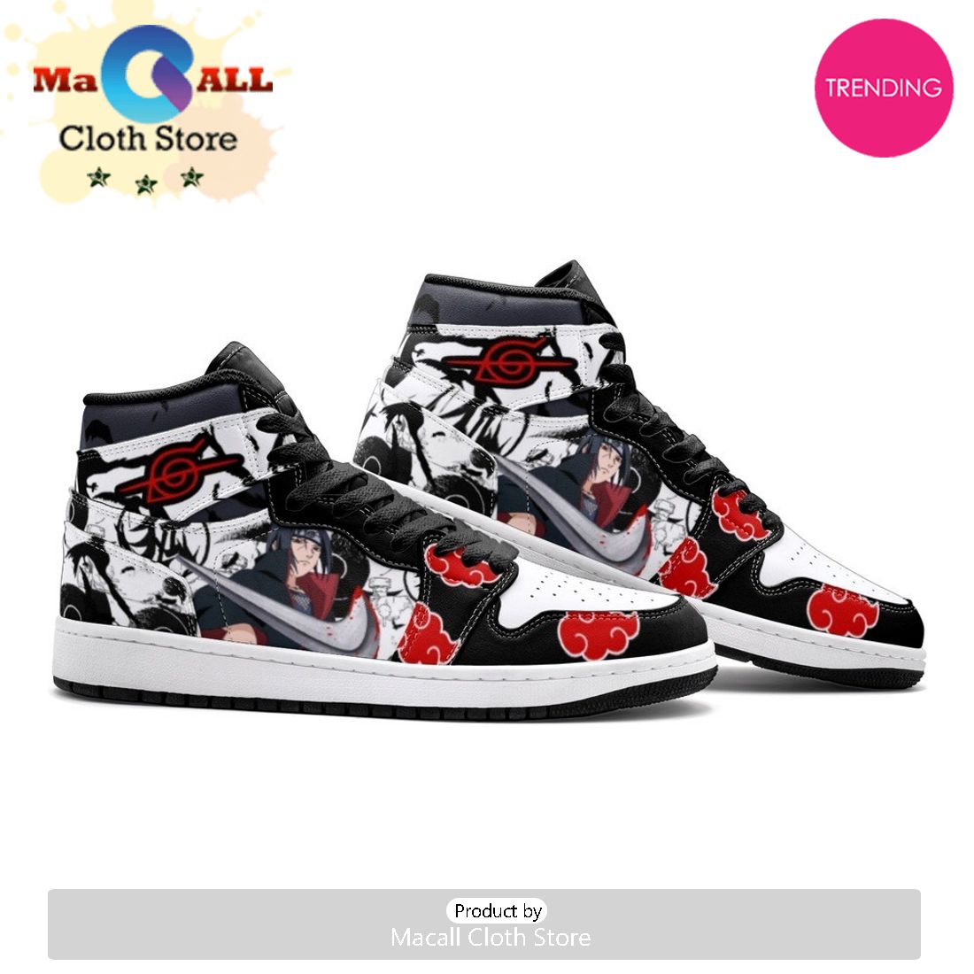 Itachi Clan V2 Ninja Air Jordan 1 High Top Shoes