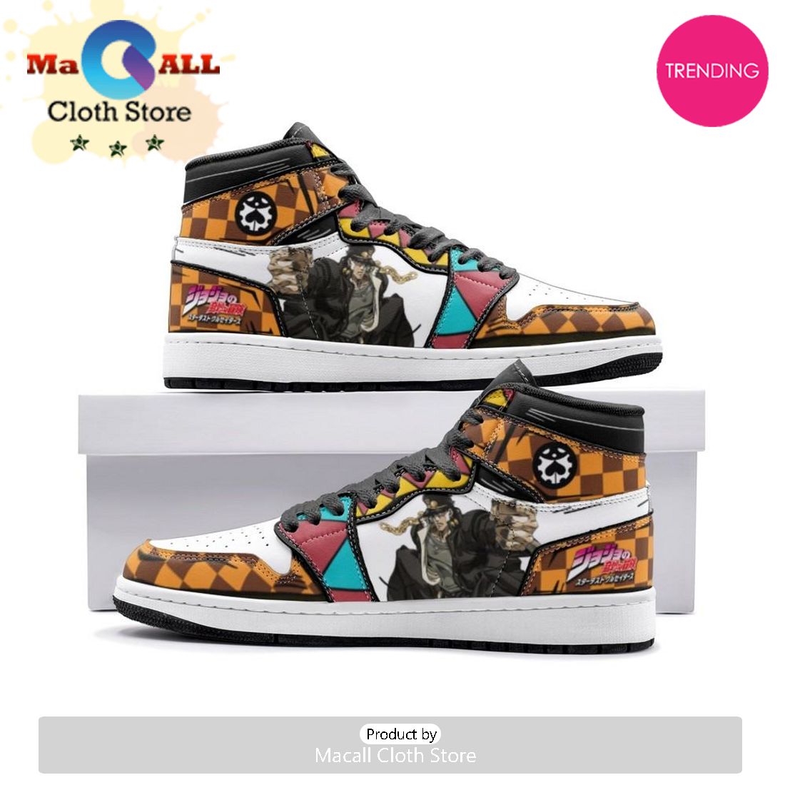 Jotaro Air Jordan 1 High Top Shoes
