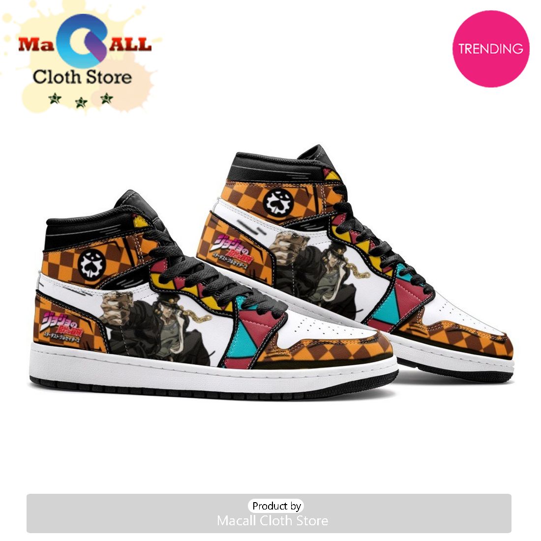 Jotaro Air Jordan 1 High Top Shoes
