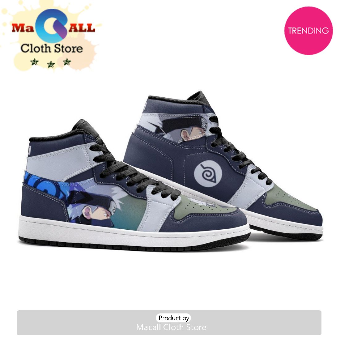 Kakashi Hatake Ninja Air Jordan 1 High Top Shoes