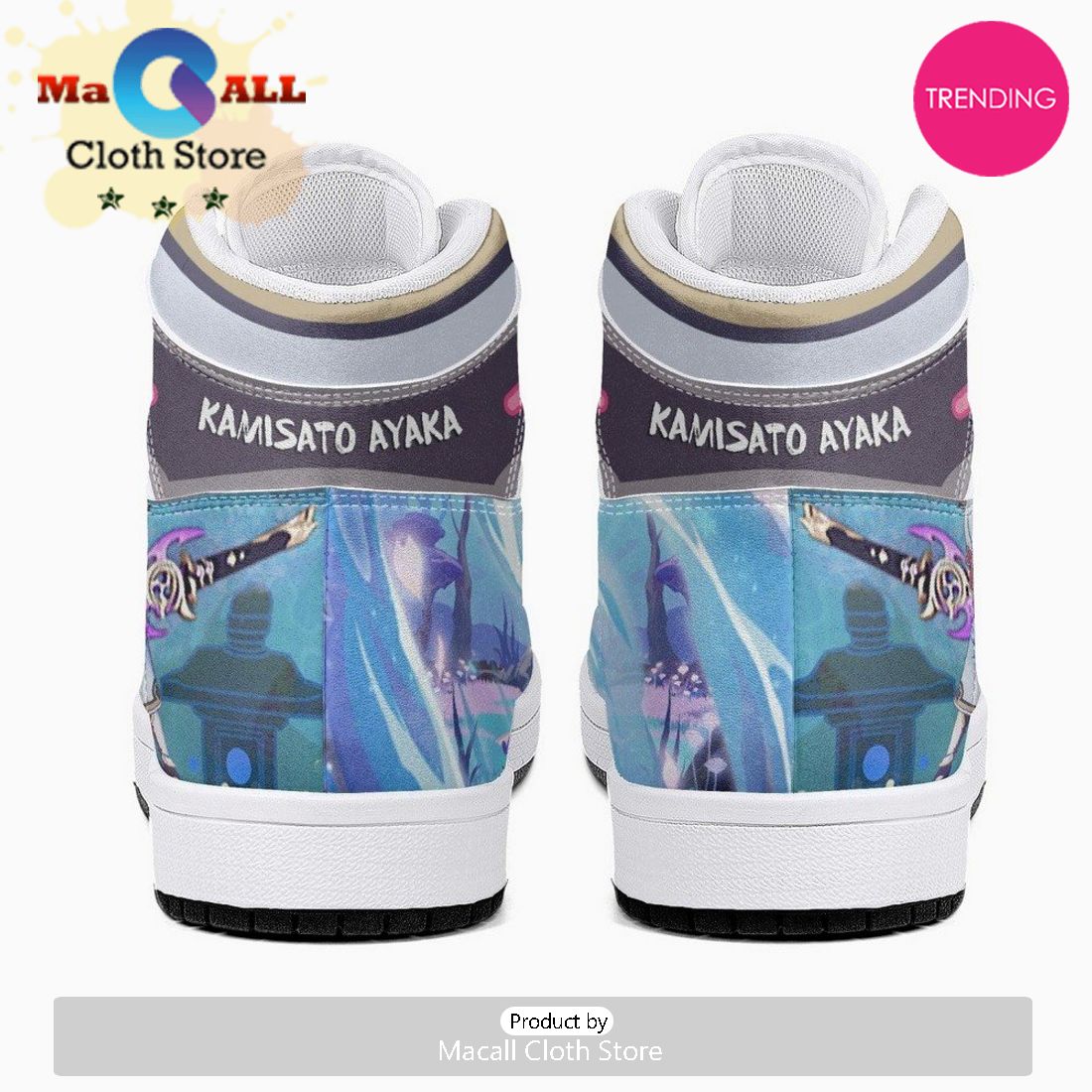 Kamisato Ayaka Genshin Impact JD1 High Top Shoes