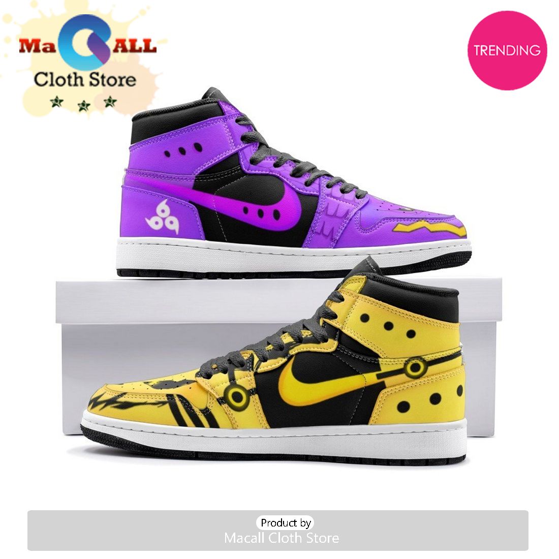 Karuma And Susano Ninja Air Jordan 1 High Top Shoes