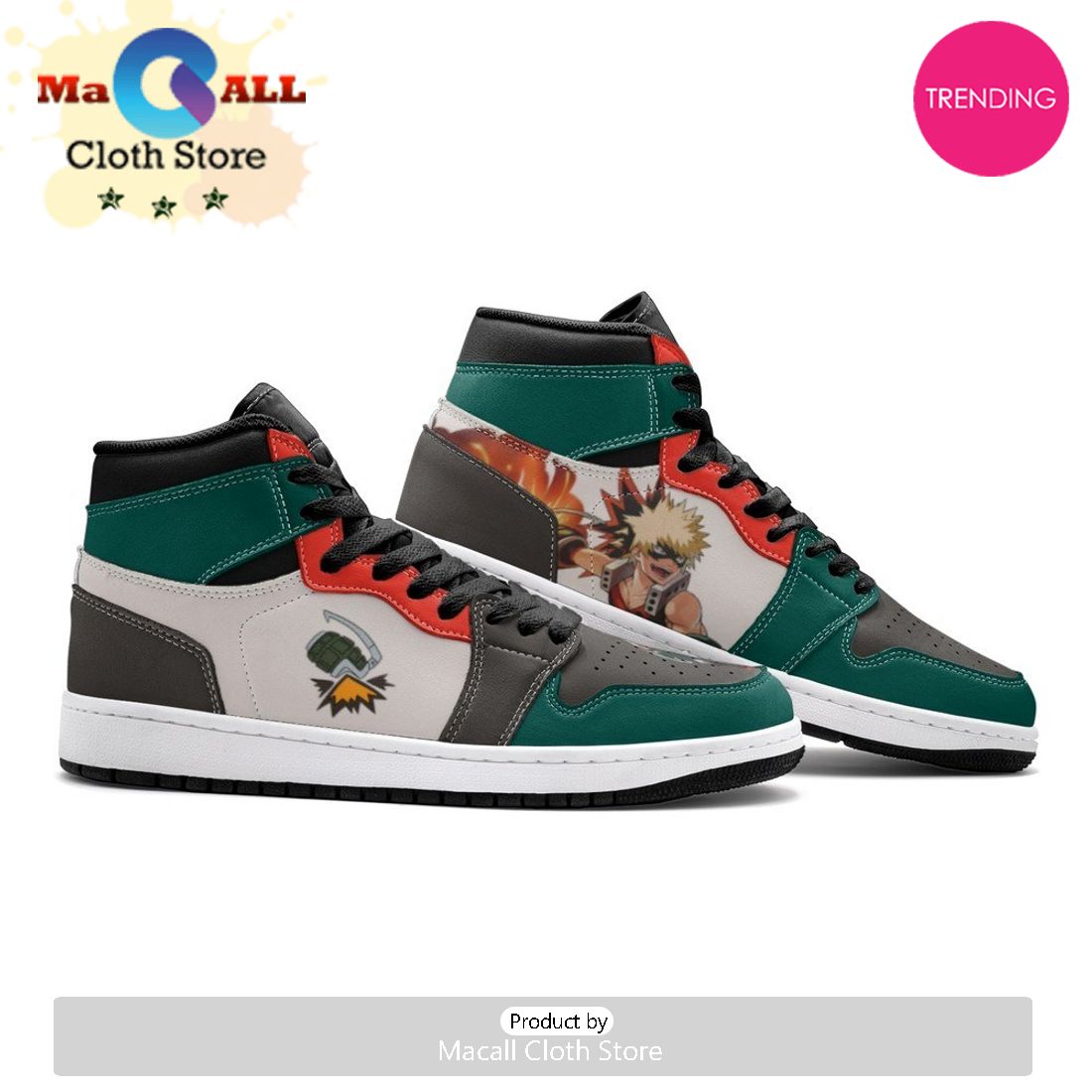 Katsuki Bakugo My Hero Air Jordan 1 High Top Shoes