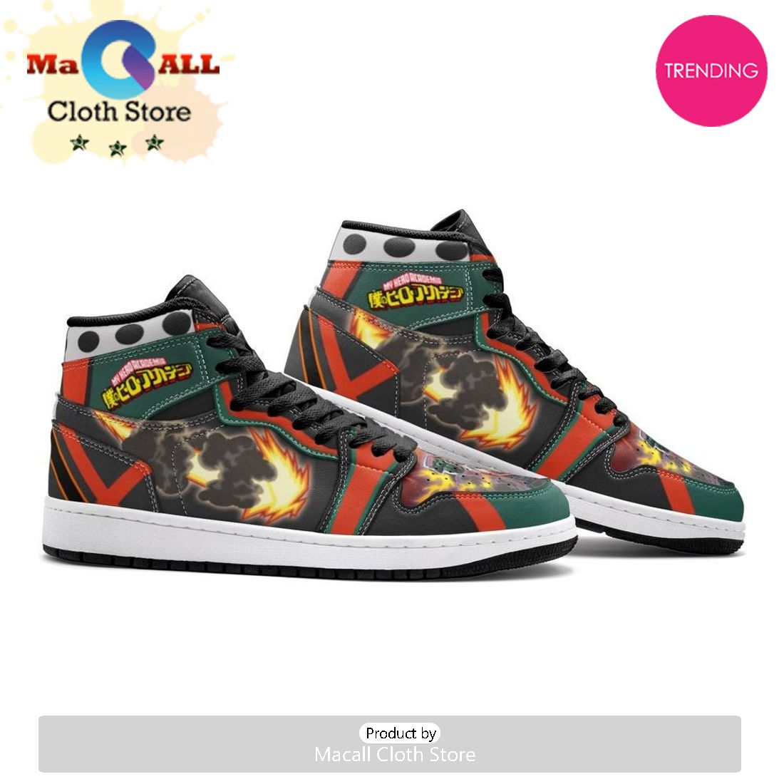 Katsuki Bakugo My Hero Air Jordan 1 High Top Shoes Ver 2