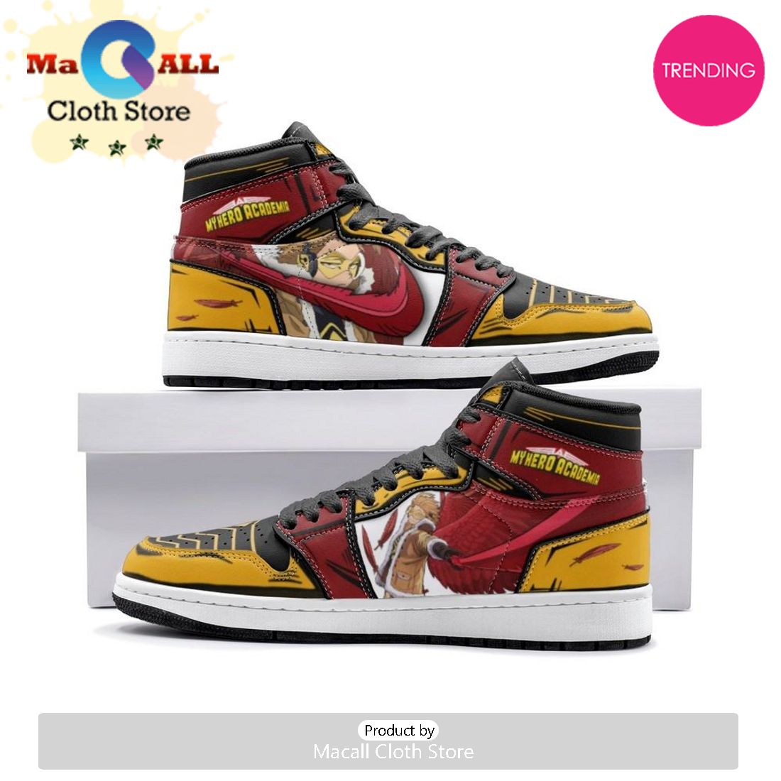 Keigo Takami Hawk My Hero Air Jordan 1 High Top Shoes