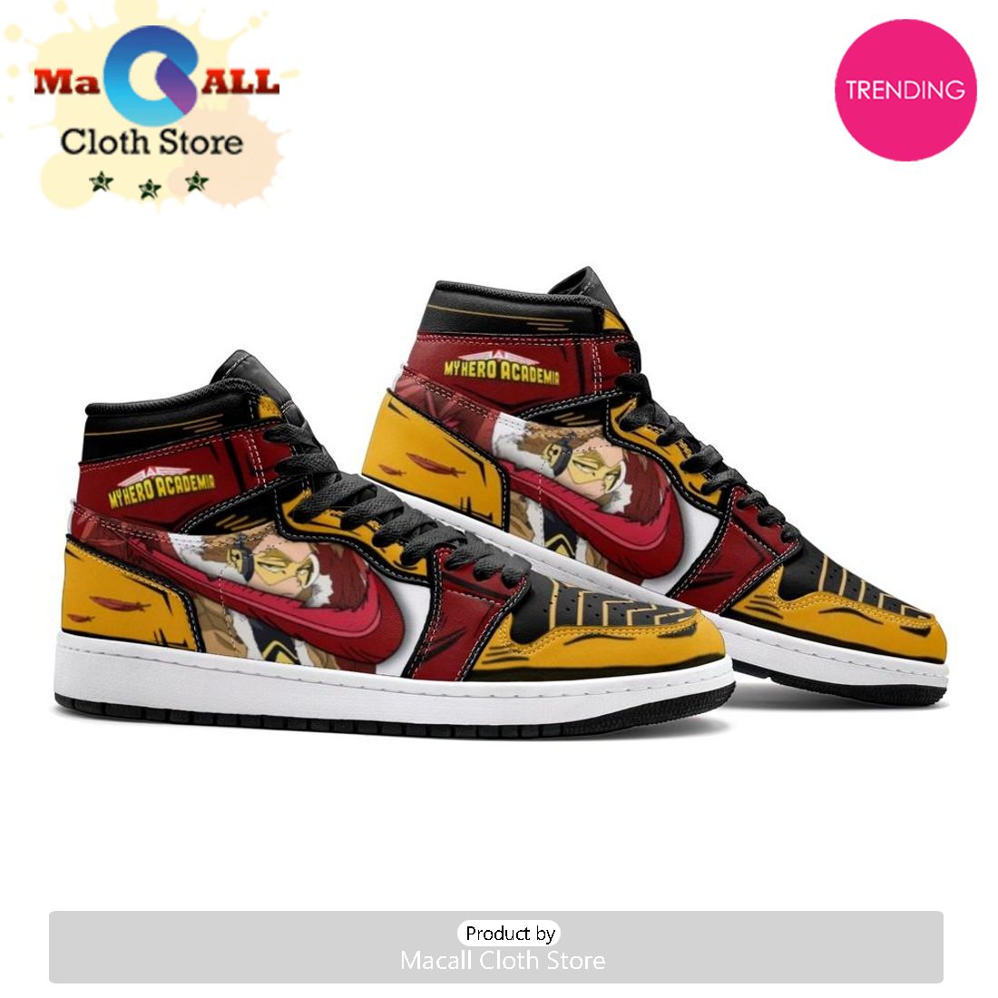 Keigo Takami Hawk My Hero Air Jordan 1 High Top Shoes