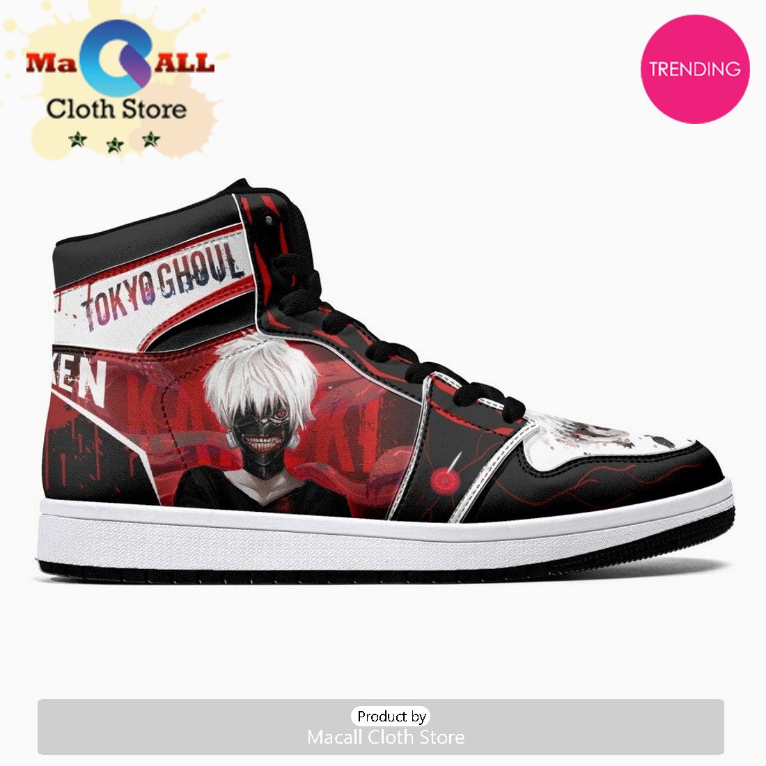 Ken Kaneki Tōkyō Gūru JD1 High Top Shoes