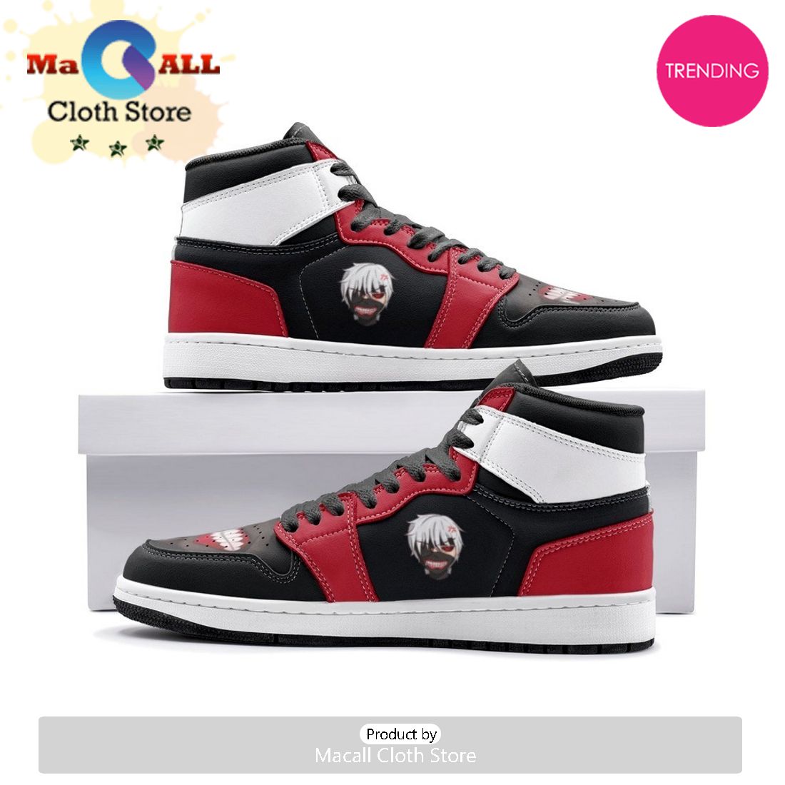 Ken Kaneki V1 Tōkyō Gūru Air Jordan 1 High Top Shoes