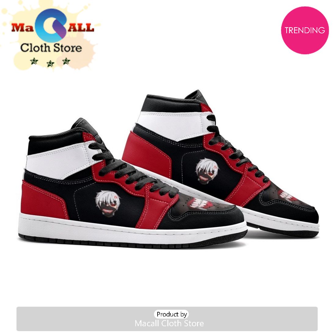 Ken Kaneki V1 Tōkyō Gūru Air Jordan 1 High Top Shoes