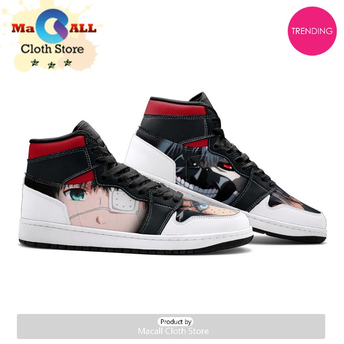 Ken Kaneki V2 Tōkyō Gūru Air Jordan 1 High Top Shoes