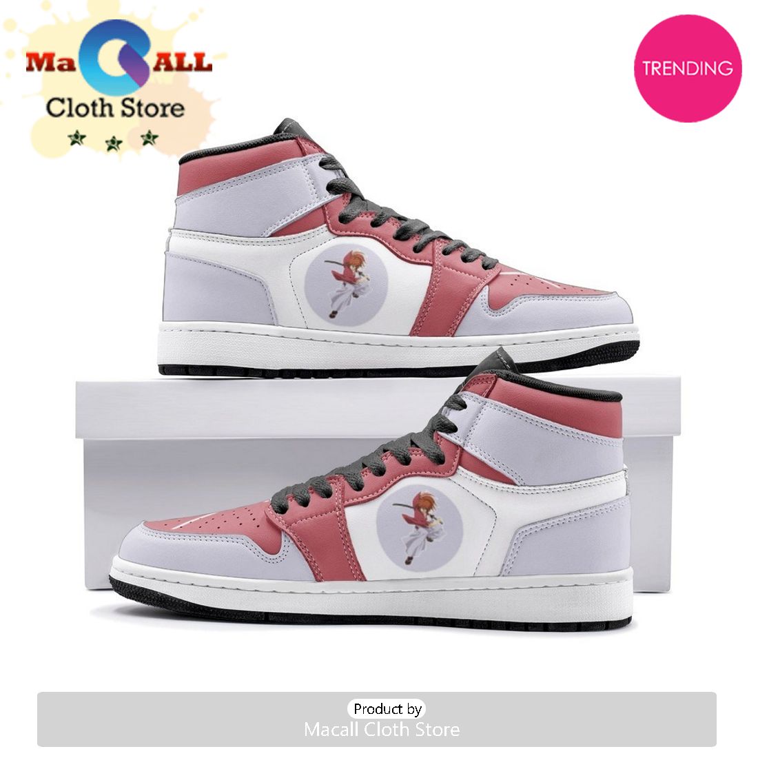 Kenshin Himura Rurouni Kenshin Air Jordan 1 High Top Shoes