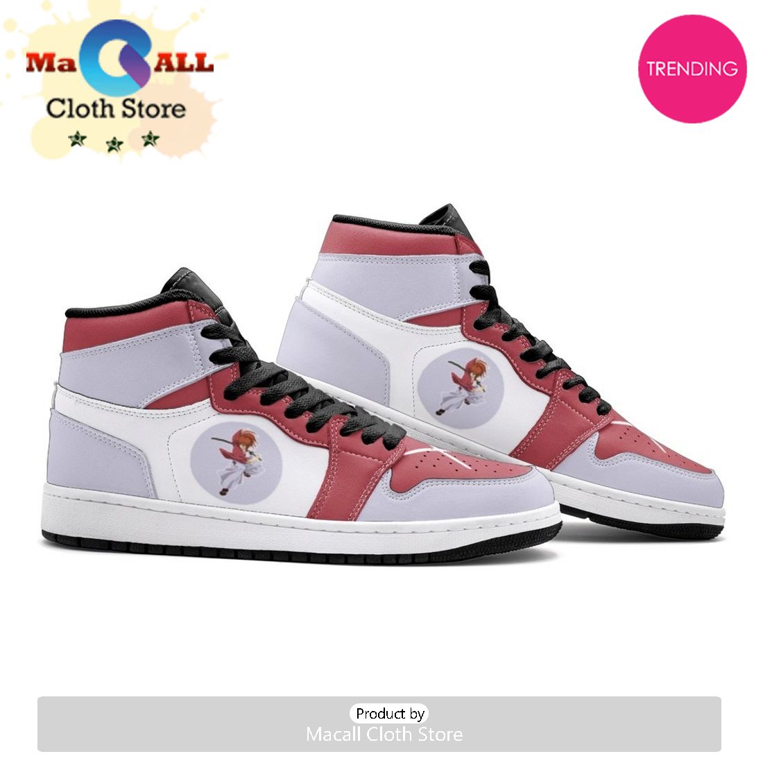Kenshin Himura Rurouni Kenshin Air Jordan 1 High Top Shoes