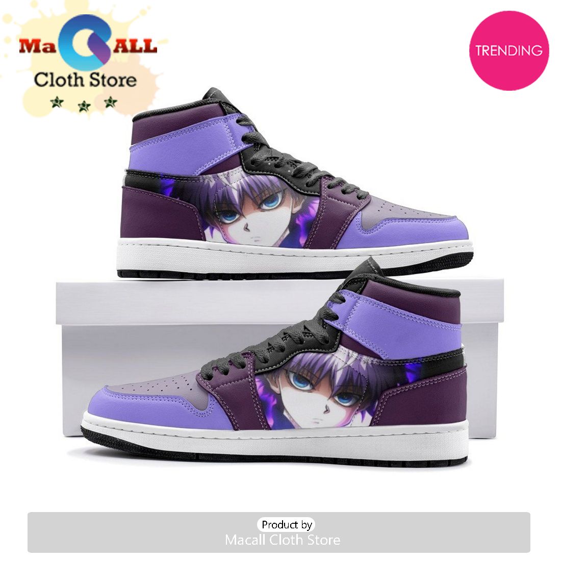Killua Lightning Palm Hunter X Hunter Air Jordan 1 High Top Shoes