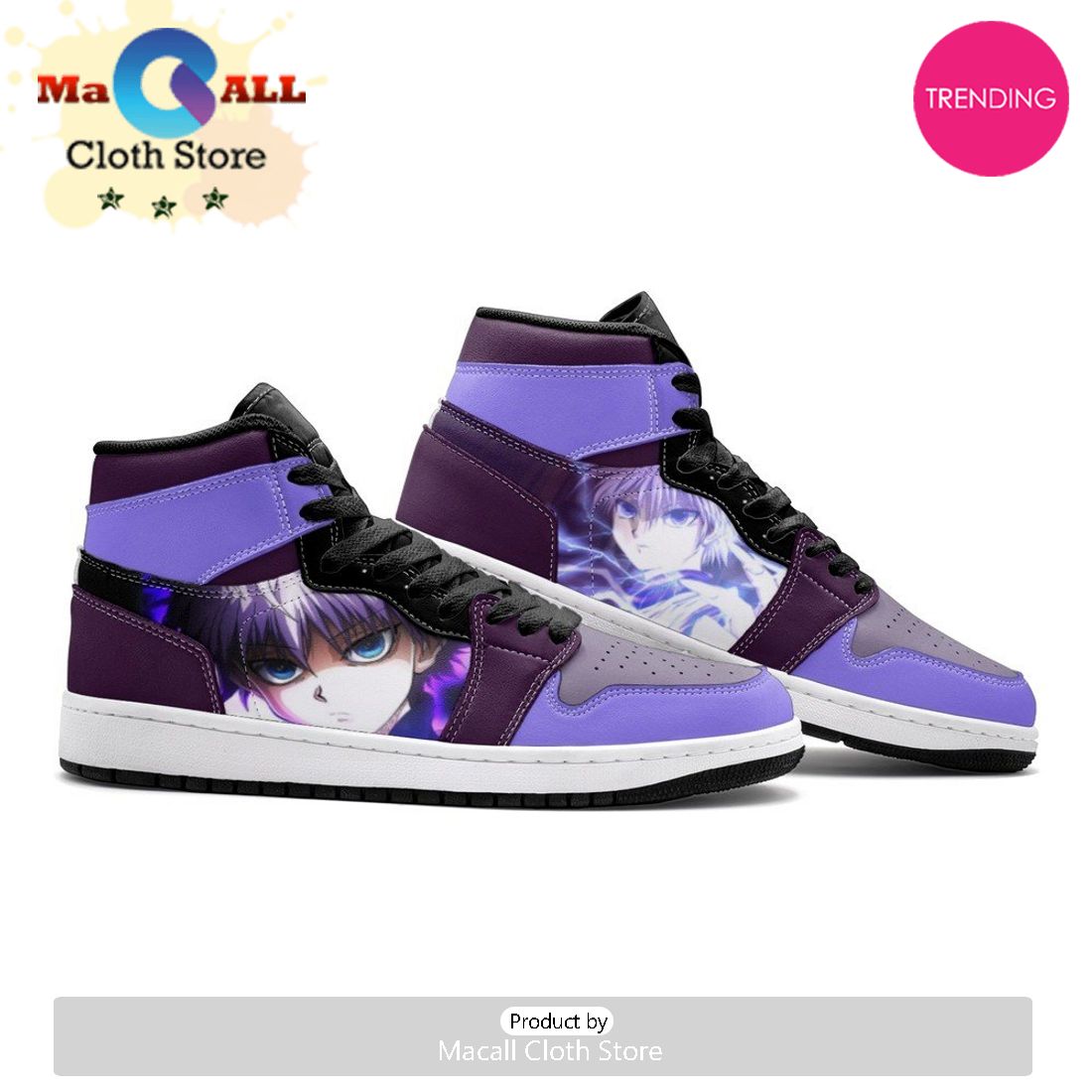 Killua Lightning Palm Hunter X Hunter Air Jordan 1 High Top Shoes