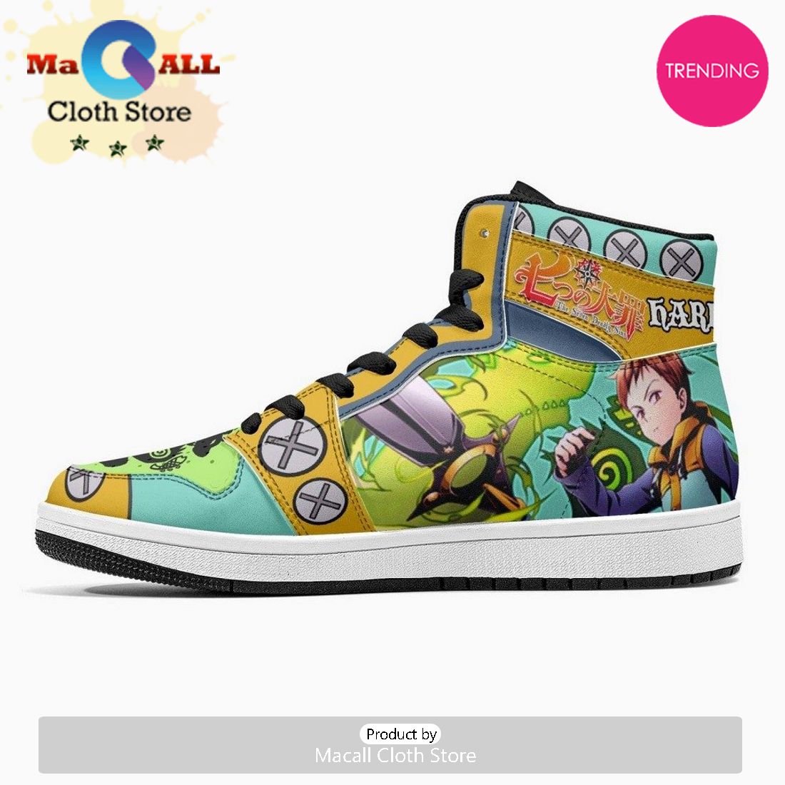 King Seven Deadly Sins JD1 High Top Shoes