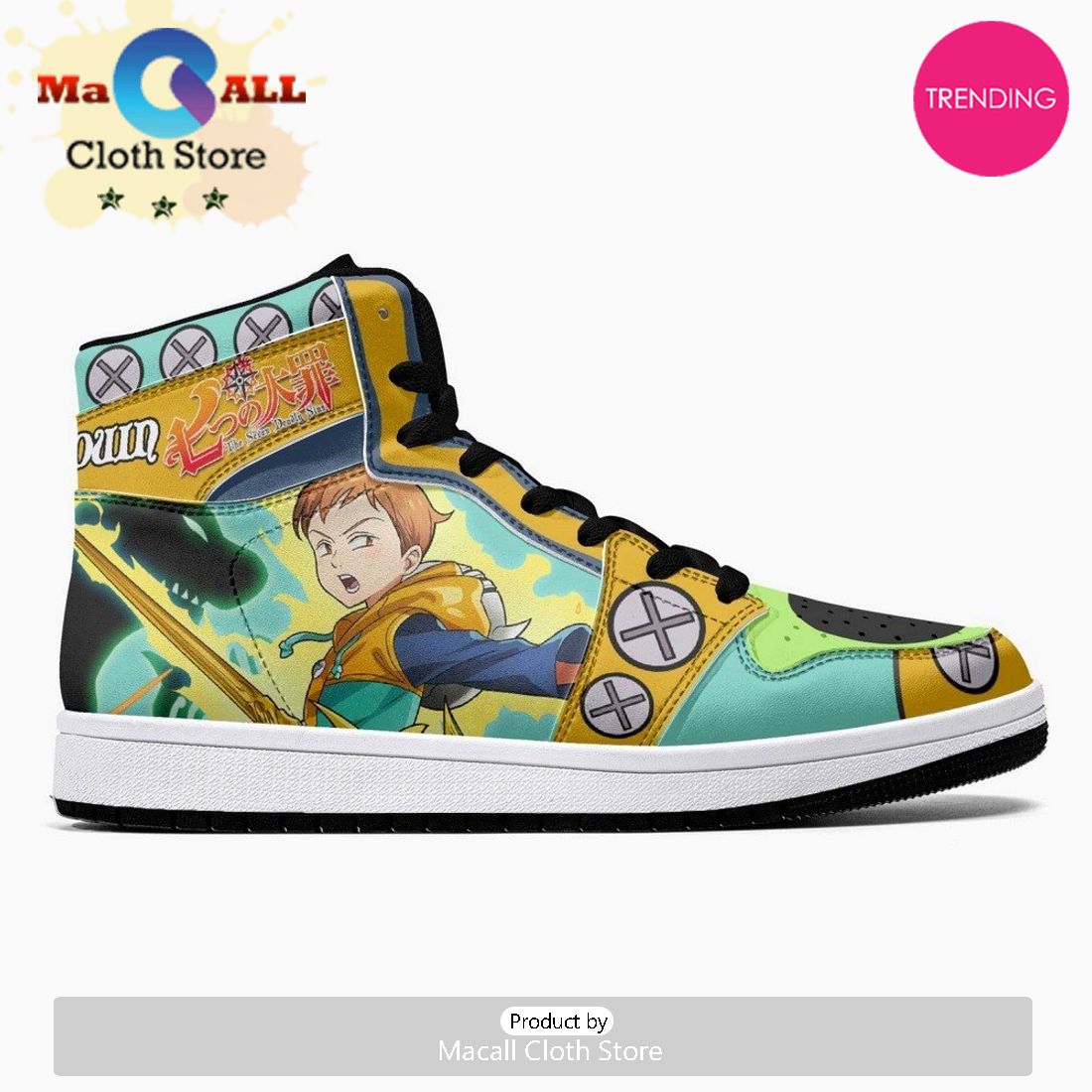 King Seven Deadly Sins JD1 High Top Shoes