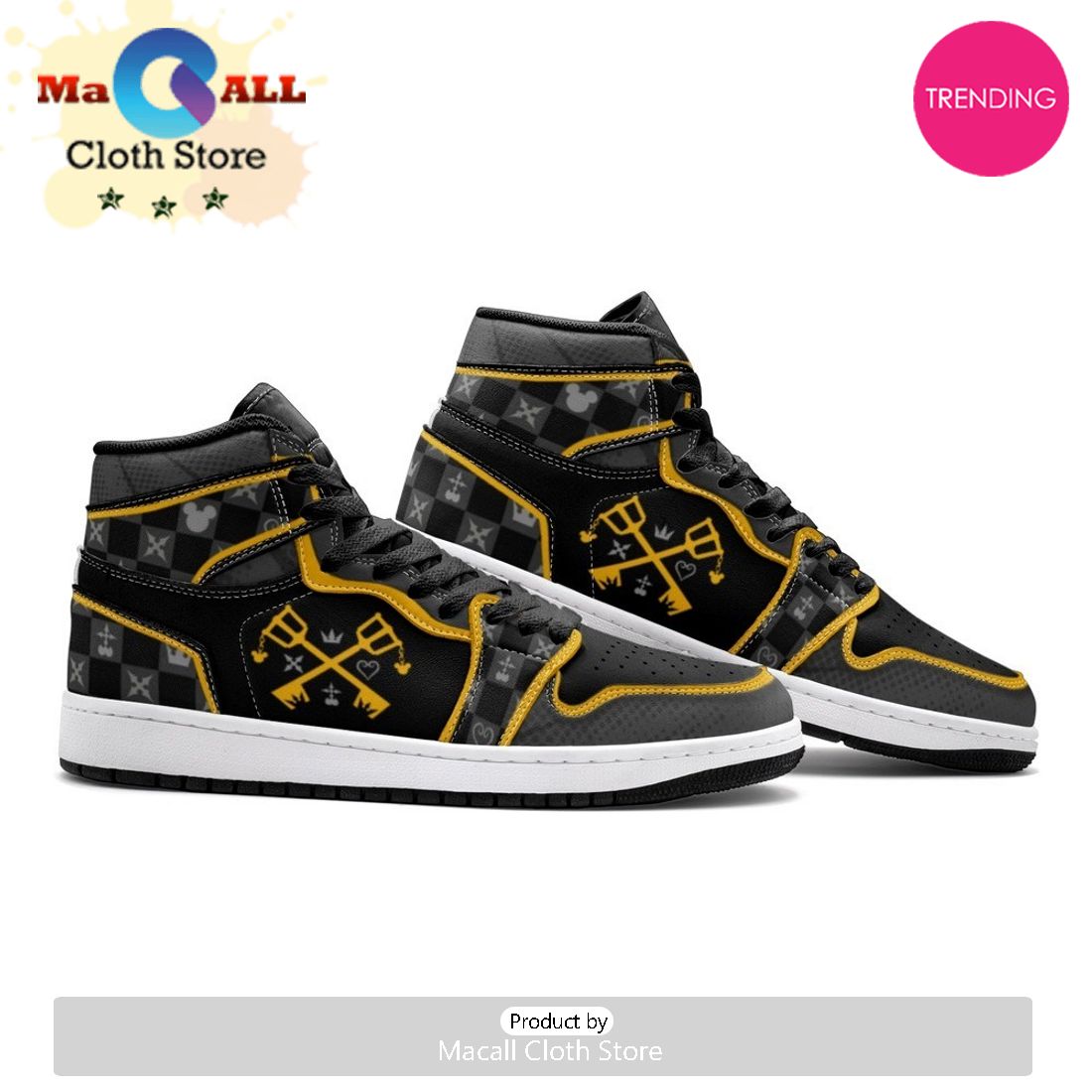 Kingdom Hearts Air Jordan 1 High Top Shoes