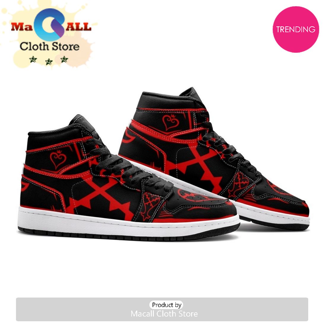 Kingdom Hearts Heartless Air Jordan 1 High Top Shoes